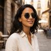 Metal Round-frame Sunglasses Hip Hop Candy Color Lens Circle Sun Glasses Anti UV Street Photography Women Eyewear