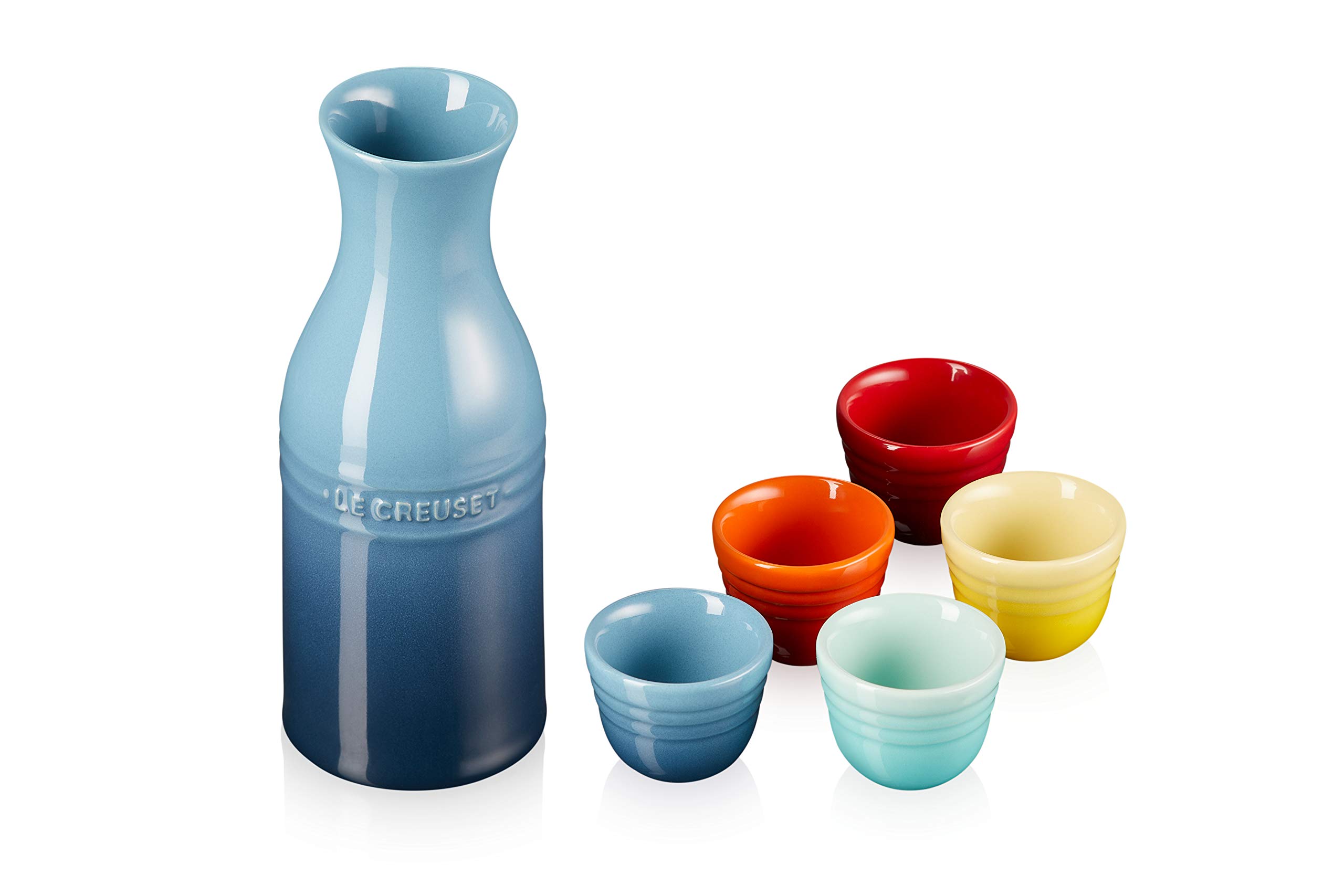 

Le Creuset Rainbow Tokkuri and Ochoko Sake Set, Father s Day, Birthday, or Sake Gift [Official Japanese Product]