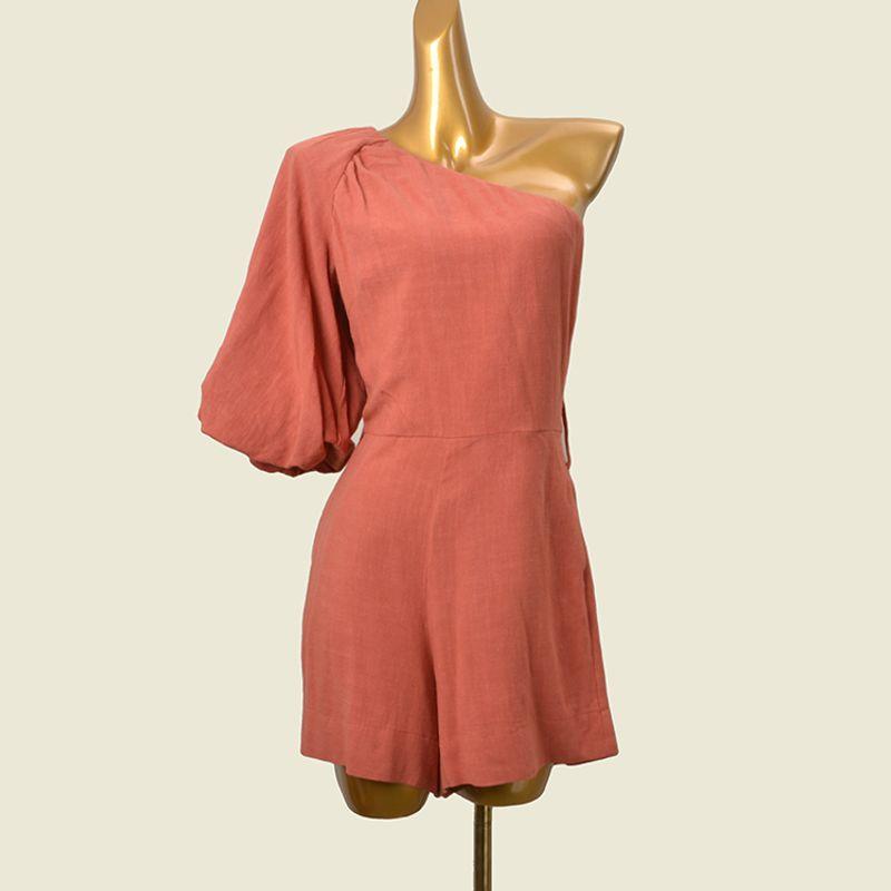 

Export Brand Model Clothes Fashion Summer One-Piece Shorts Sexy Stylish Cotton and Linen Two-Piece Suit 1 piece One size