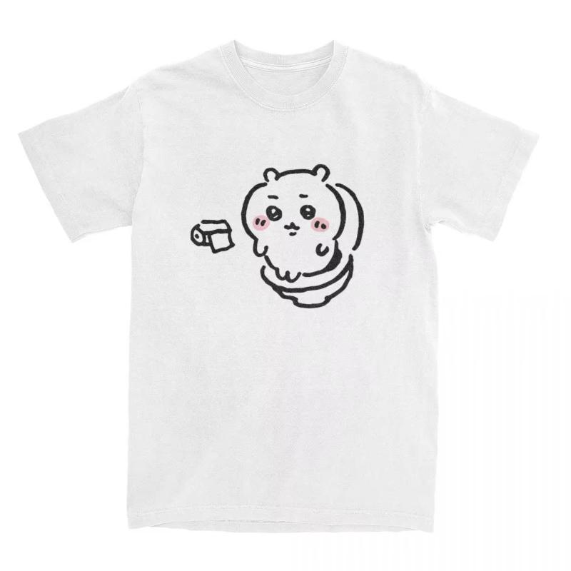Chiikawa Cartoon TShirts Unisex Women Crewneck Cotton T Shirts Short Sleeve Tees Classic Clothes Breathable Soft