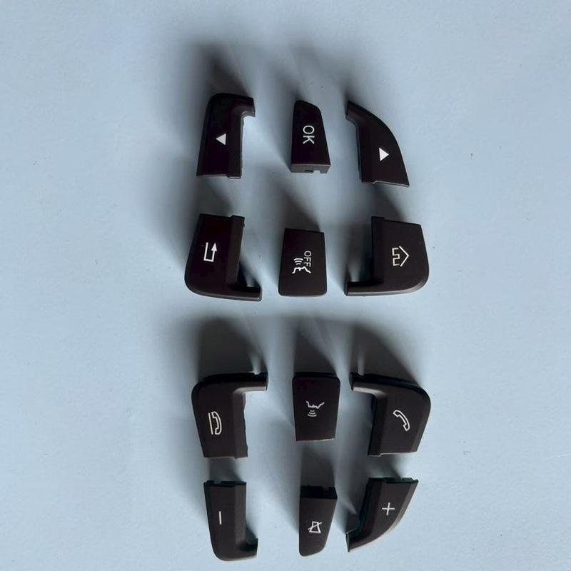 For Mercedes C-Class Wheel Buttons Steering Controls Car Interior Upgrade Black,Brown ABS Plastic Wear-resistant