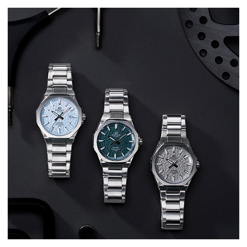 CASIO EDIFICE EFR-S108 series simple fashion waterproof classic ultra-thin 3D texture plate Quartz Steel Strap men's watch EFR-S108DE-2AVUPRcasio-*1