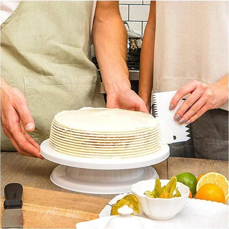 Cake Cream Scraper, Pasty Cutters, Irregular Teeth Edge DIY Smoother, 3PCS/Lot Dough Cake Cutter Slicer Spatula