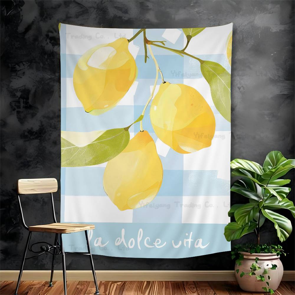 La Dolce Vita Lemon Hanging Bohemian Tapestry Indian Buddha Wall Decoration Witchcraft Bohemian Hippie Cheap Hippie Wall Hanging