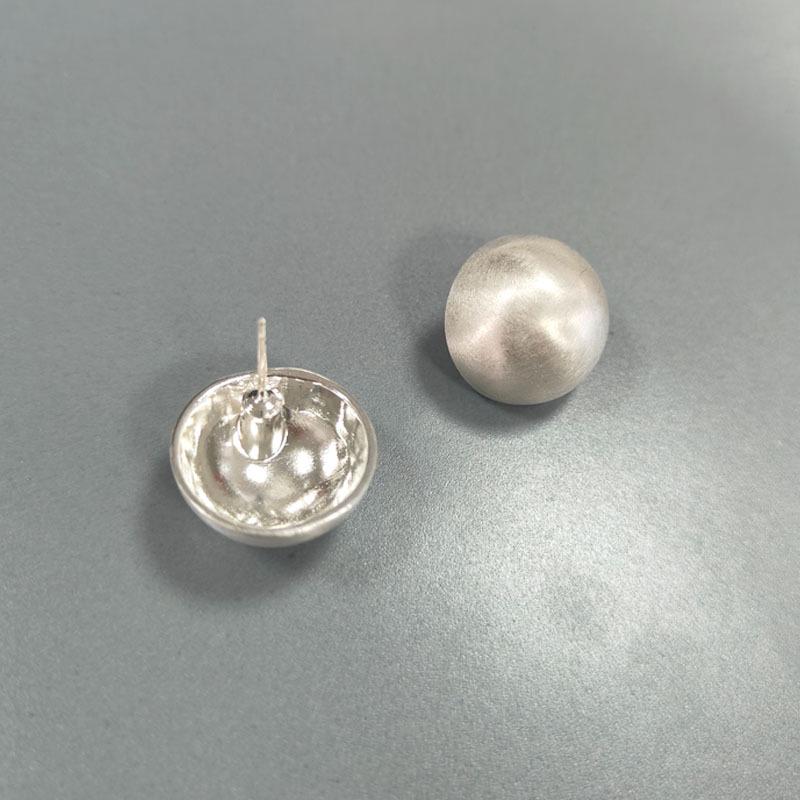 

Classic Matte S925 Round Ball Earrings - Versatile, Retro, and Elegant Design.
