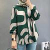 Women's Floral Puff Sleeve Muslim Shirt - New Fashion Collection, Malaysia