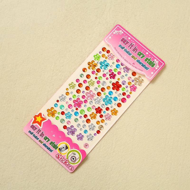 Children's 3D Crystal Gem Cartoon Stickers: Shiny Princess Rewards & Educational Stationery