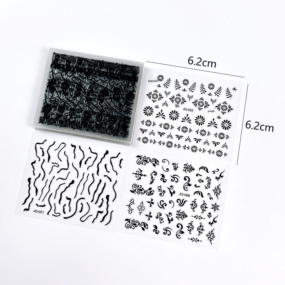 3D Luminous Jelly Nail Stickers for Kids - 5D Embossed Nail Art
