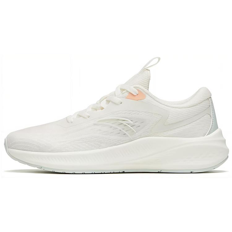 New Anta Road Run Cushioning Anti Slip And Wear Resistant Low Top Running Shoes Women's White Green Pink 922315519-1