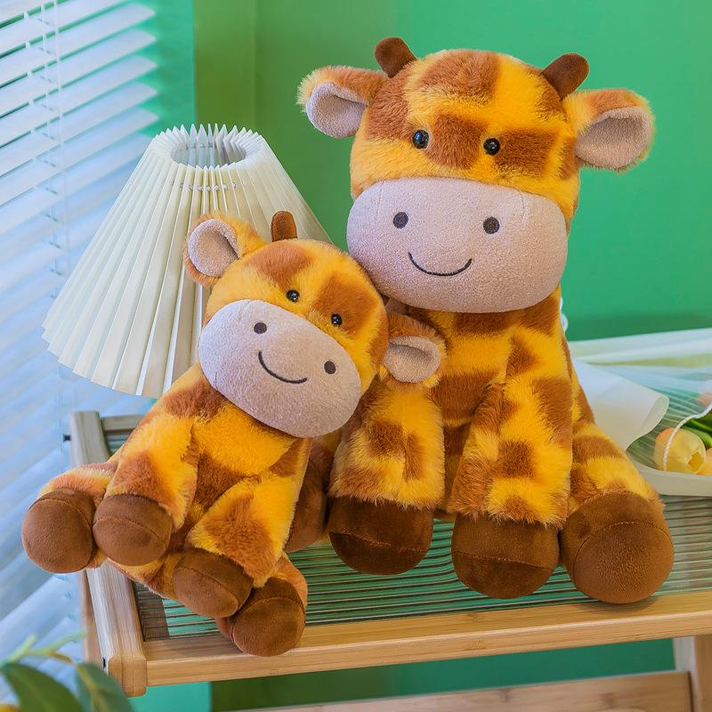 New Cute Cartoon Giraffe Pillow Cute Sitting Version Deer Doll Plush Toy Girl Sleeping with Doll Gift