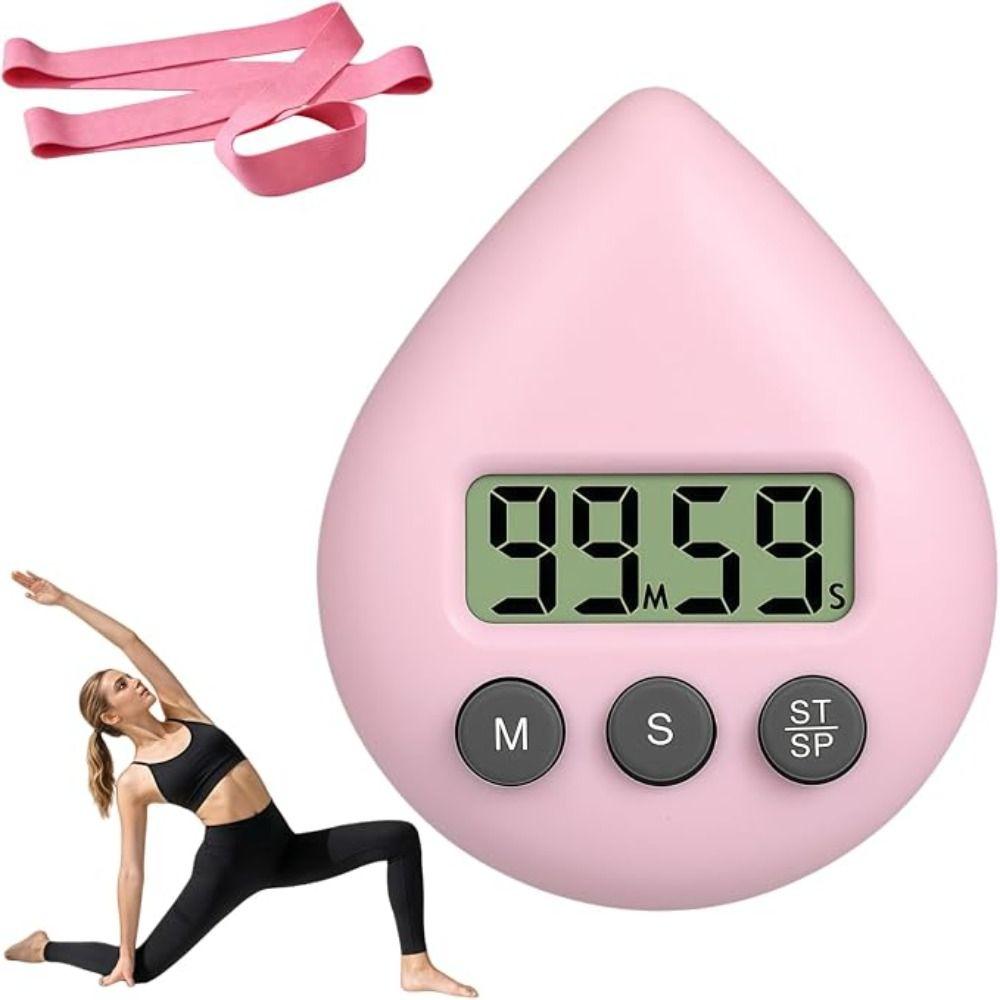 Water Drop Shape Countdown Timer Hanging Hole Precise Timer Digital Shower Timer Classroom