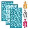 Reusable Silk Screen Stencils for Clay Jewelry Earrings, Texture Sheets for Clay
