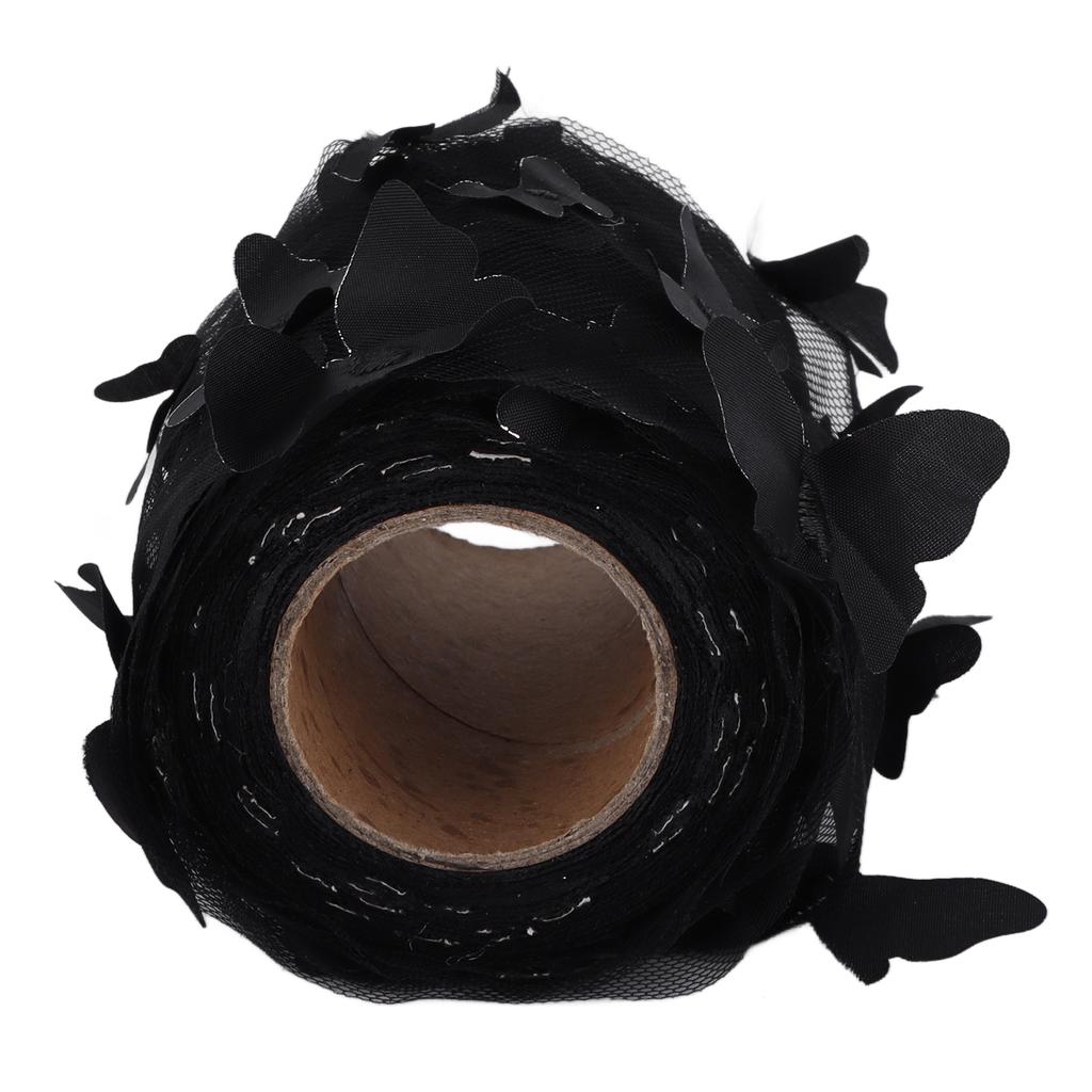 Tulle Roll Sewing Colorful Net Yarn Roll DIY Hair Accessories Material Webbing Tulle RollBlack