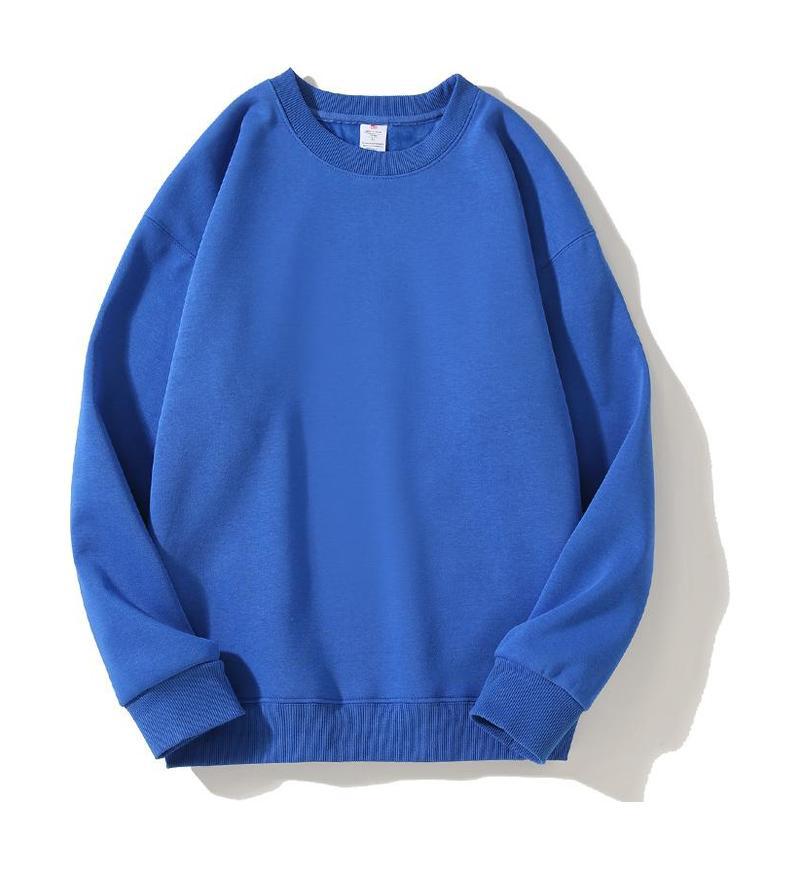 Silver Fox Fleece Sweatshirt Fleece-Lined Thickened Crew Neck Sweatshirt Men's & Women's Fashion Fall Winter Loose-Fit Drop-Shoulder Basic Sweatshirt