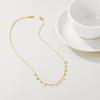YACHAN Collana a Catena Dorata in Acciaio Inossidabile 316L per Donna Piccola Geometrica Rotonda Multiple Pendenti Collane Corte Gioielli