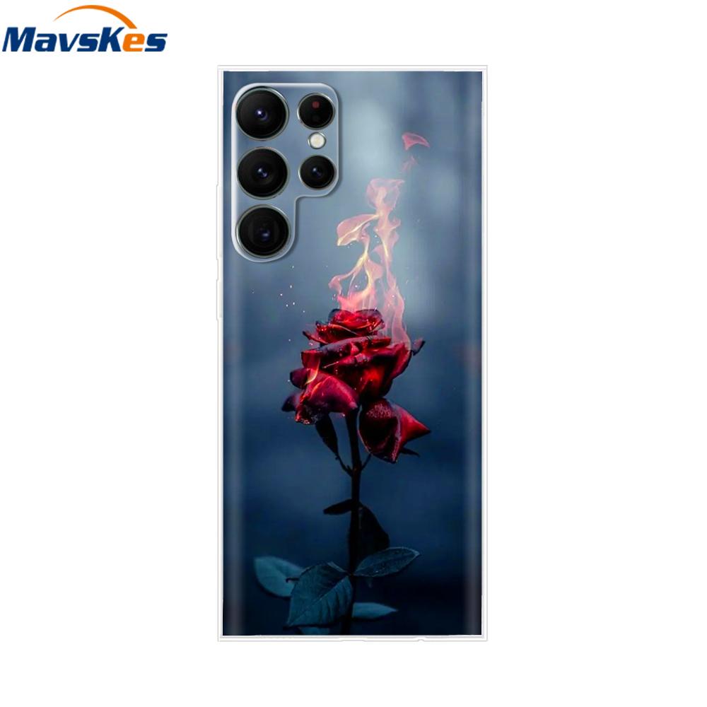 For Samsung Galaxy S22 Case S22 Ultra Transparent TPU Soft Silicon Cover For Samsung S22 Plus GalaxyS22+ Back Cases Phone Bumper