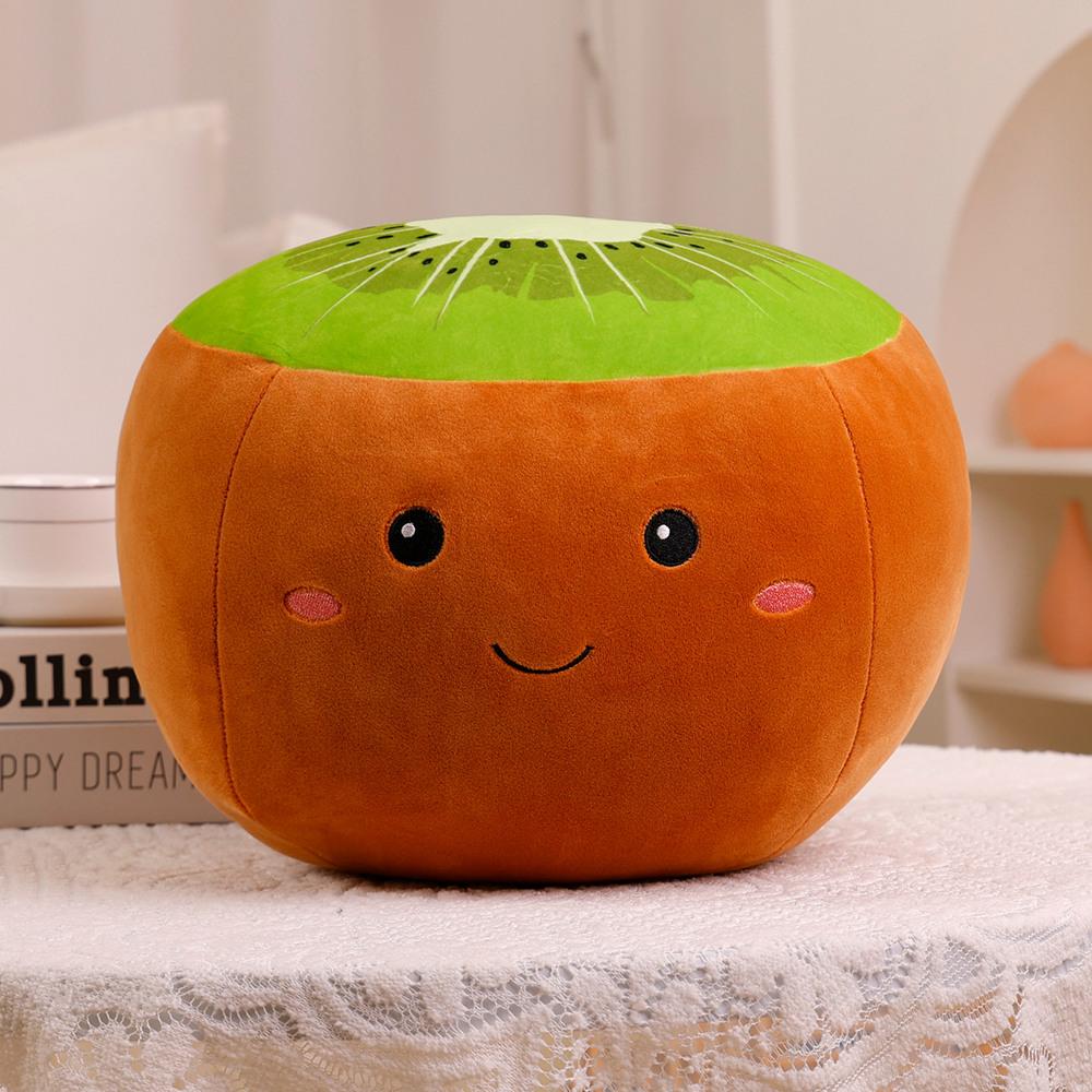 Squishy Stuffed Fruit Food Plush Pillow Soft Chili Orange Apple Kiwi Fruit Pea Watermelon Smiling Face Kawaii Plushie Peluche