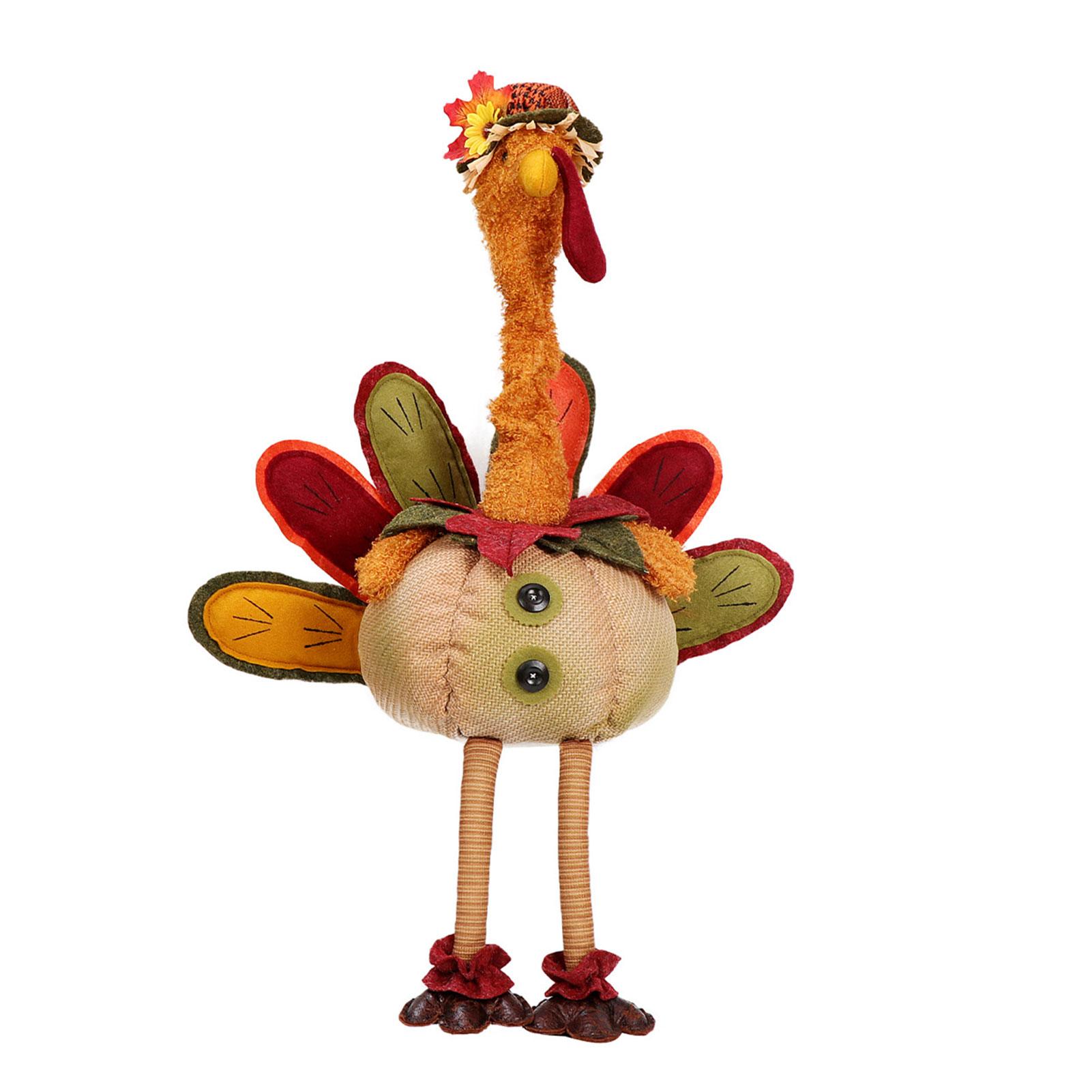 

Игрушки-украшения в виде индюков для осени, милые тряпичные индюки с длинными ногами и выдвижными ногами, кукла, персонализированный декор для праздничной вечеринки