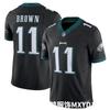 Philadelphia Eagles 1 Maillot de Football Marron pour Homme Vêtement Fan de Sport pour Jour de Match