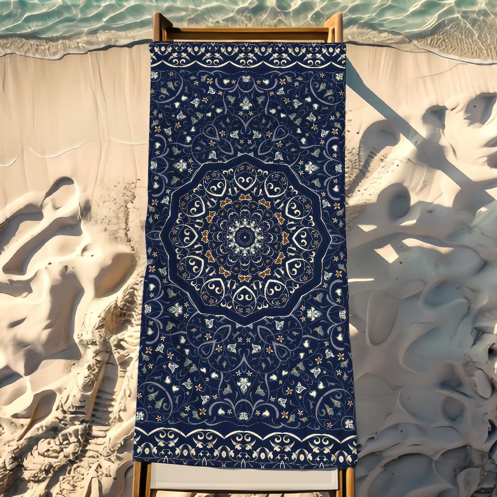 Art Persian Carpet Towel Beach Towel Travel Lightweight Skin Friendly For Pool Beach Camping Cruise Summer