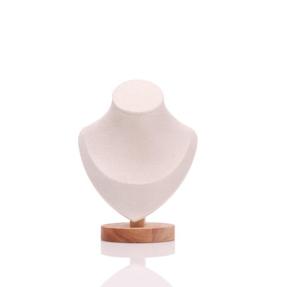 Velvet Jewelry Storage Rack Wooden Neck Display Props High Quality Display Model  Necklace