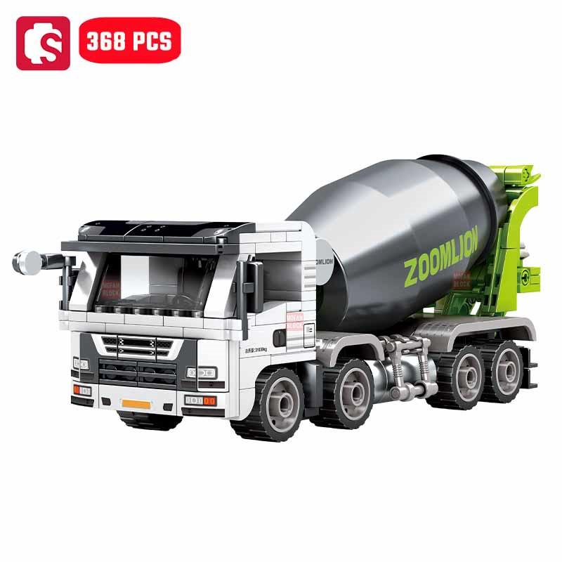 SEMBO Konstrukcje Pojazdy Inżynieryjne Zestawy Klocków MOC Modele Koparki Dźwigu Betoniarki Zabawki dla Dzieci Prezenty dla Chłopców