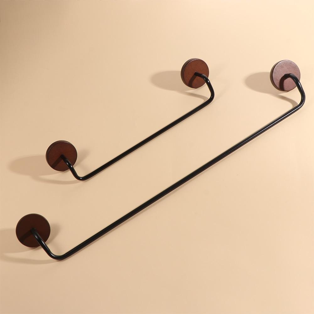 Anti-Rust Wall Mounted Towel Holder Simple Installation Single Bar Storage Holder  Bathroom Storage