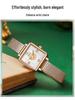 Sanda Women's Retro Waterproof Quartz Watch - Small Square Elegant Rose Dial