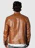Motorcycle Leather Jacket Stylish Handmade Brown Men's Zipper Genuine Biker Lambskin