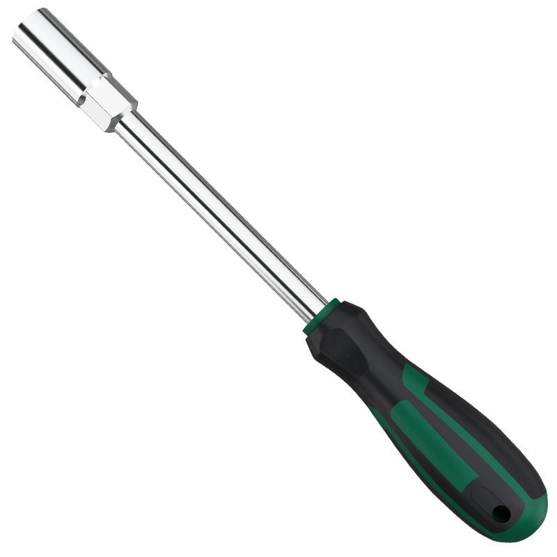 Deepened Hex Socket Screwdriver Wrench, Large Head, Dual-Color Handle, 5-14mm Sizes