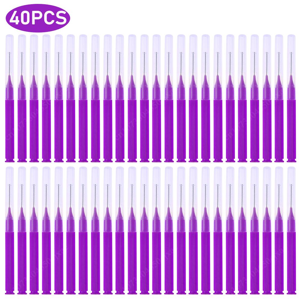 8-40pcs Oral Interdental Brushes Dental Toothpicks Brush Between Teeth Dental Cleaning Toothpicks Oral Cleaning Hygiene Tool