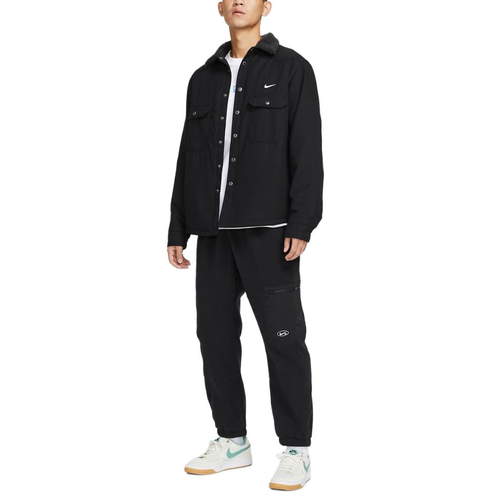 Nike Jackets Men's Black Lapel Moderate Workwear DQ6329-010