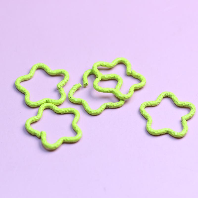 DIY Colorful Five-Pointed Star Embossed Open Jump Ring for Earring Making