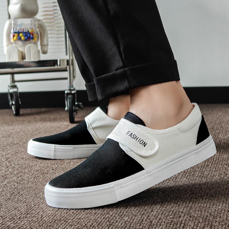 New Canvas Shoes Men Summer Classic Loafers Men Casual Shoes Breathable Lazy Walking Flat Women Shoes Sneakers Black White