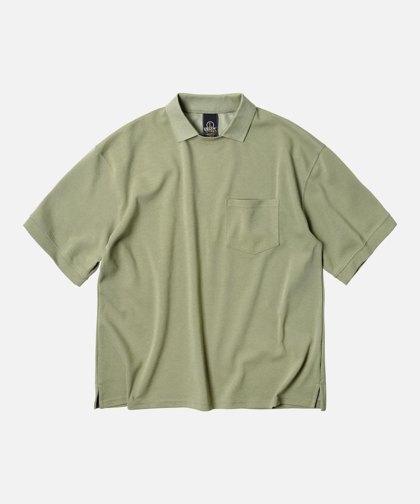 FRIZMWORKS Collar Layered Pique Shirt _ Light Khaki
