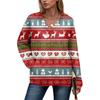 Women's Casual And Fashionable Christmas Print Long-Sleeved Top