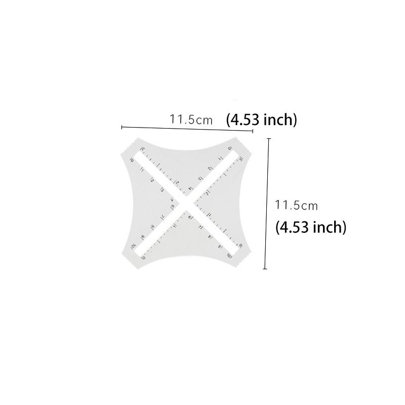 Acrylic Transparent Wool Sample Knitting Calculator Density Ruler Quilting Cross Ruler