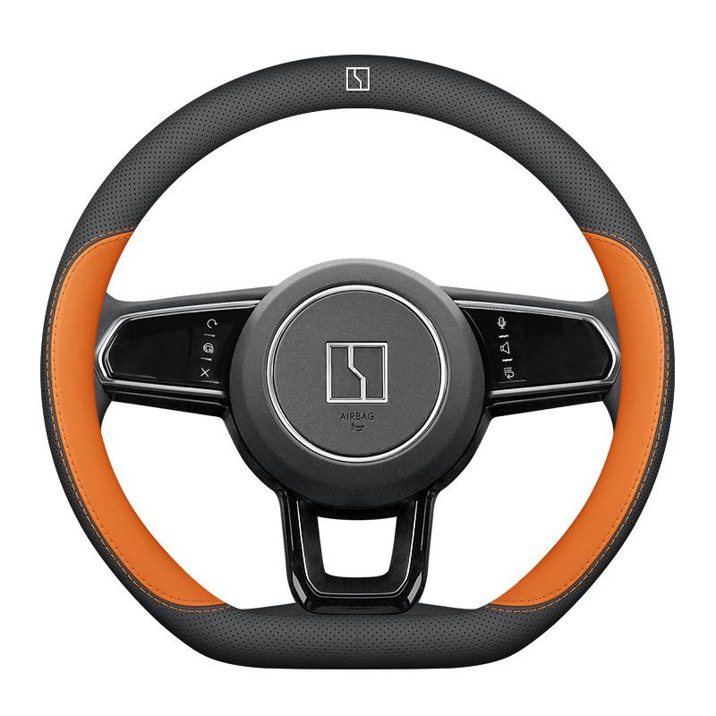 Funda para Volante Jike 7X: Cuero Genuino Ultra Fino, Todas las Estaciones, Ajuste Universal para Modelos 007, 001, 009MIX.
