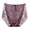 Plus size Sexy Lace Seamless Panties High-Rised Mesh Briefs Soft Breathable underpants Lightweight underwear