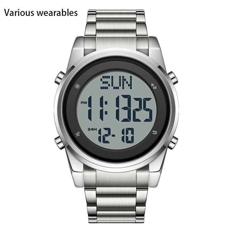 

Мужские часы для школьников средних классов с одним дисплеем, светящиеся водонепроницаемые часы-будильник, многофункциональные часы