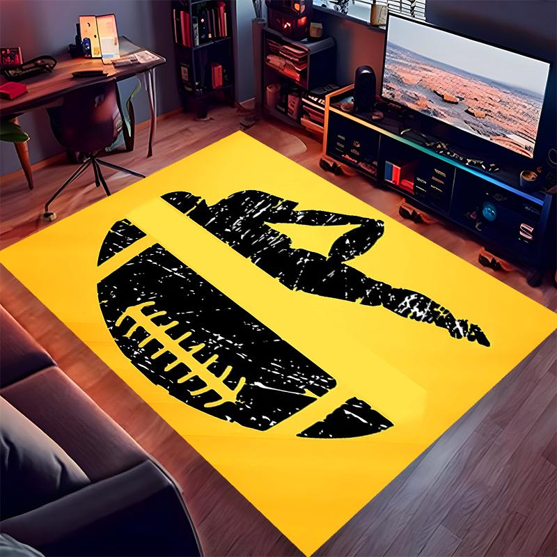 1pc Pittsburgh Steelers Print Area Rug - Soft,Washable Non-Slip Indoor Mat for Office Chairs,Living Room,Home Office Decorative Rug