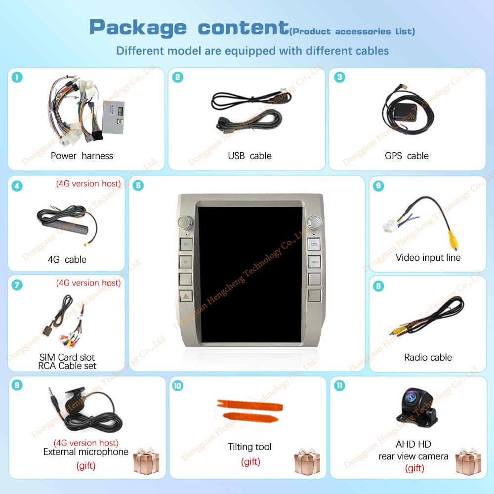 12.1Inch Car Smart Multimedia Video Player For Toyota Tundra 2013-2020 GPS Navigation Android12 8+128G 8 Cores CarPlay Radio 4G