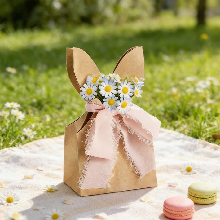 Fascinating Artistic Print Gift Bags Feature Delicate Bowknots Colorful Candy Bags For Kids Event And Holiday Activities