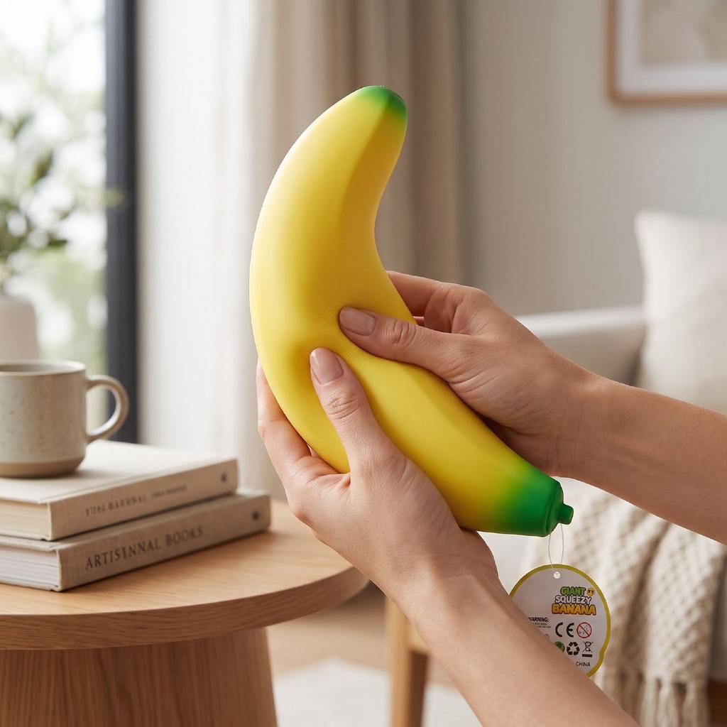 40cm Big Banana Slow Rising Toy Simulation Banana Soft Plush Stress Reliever for Adults Party Decor
