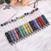 Colorful Diamond Studded Pen Beadable Pens, Bling Rhinestone Beaded DIY Bead Pen, Crystal Shaft Luxury for Gifts Black Ink Ballpoint Pens Decorations