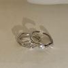 S999 Sterling Silver Unisex Couple Rings - Personalized, Cool, High-End Irregular Design, Openable Finger Rings