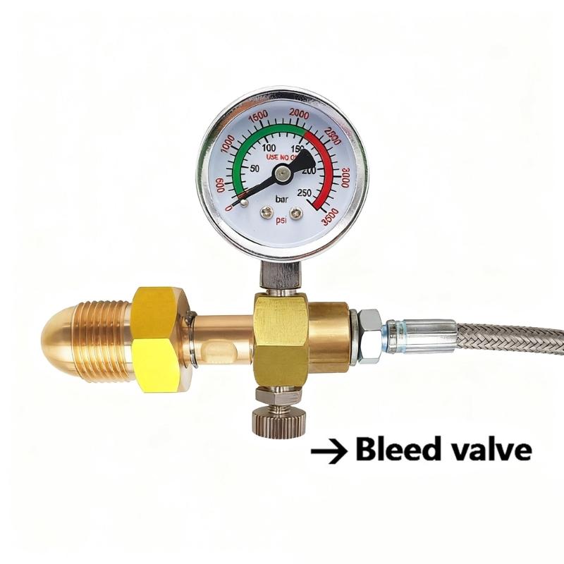 Furtun cu împletitură de oțel pentru gaz argon cu racord de 5/8 Conexiune ușoară Rezistență la presiune înaltă Furtun adaptor pentru transfer stație de umplere