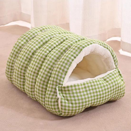 Cat Nest Bed Winter Warm Pet Cave Indoor Cats Padded House Tent Soft Plush Pet Bed Removable Washable for Cats And Puppies