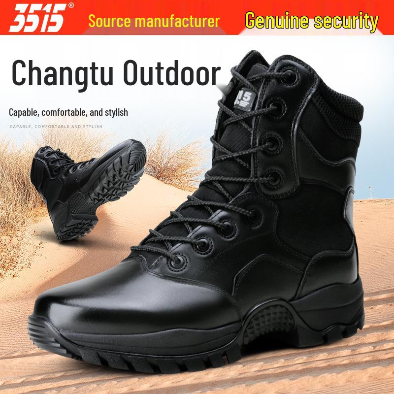 3515 Qiangren Men s Outdoor Breathable Non-slip Wear-resistant Hiking and Work Boots 43 чёрный