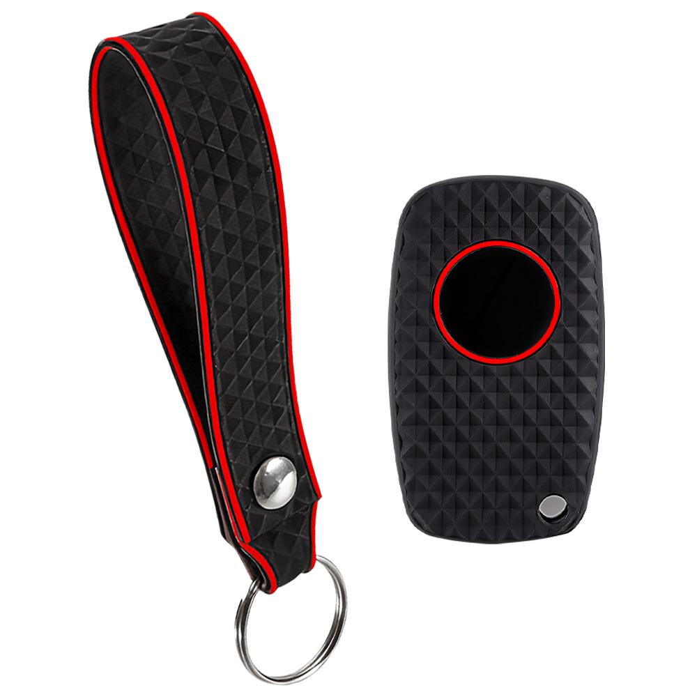 Silicone Key Case Cover For FIAT 500 Panda Stilo Ducato Punto Doblo Bravo 3 Buttons Protected Holder Fob Bag Accessories